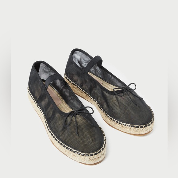 Loeffler Randall Kayla Black Mesh Ballet Espadrille size 6 - Picture 1 of 2